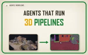 Agentic spatial workflow orchestration, a language model planning calls to typed geospatial tools behind a validator and an independent verifier
