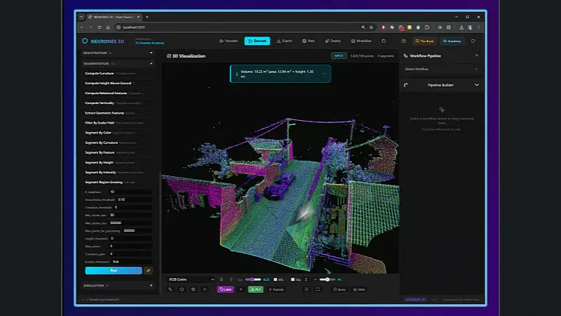 Instance separation produced in Neurones 3D
