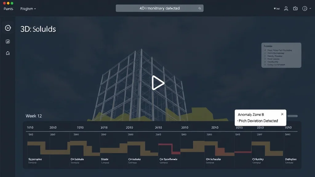 Track changes across a time series. Compute progress per week, build heatmaps, detect anomalies that deviate from the expected schedule.