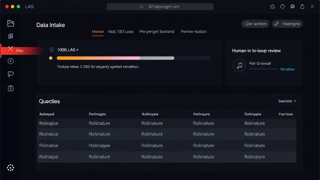 Stream raw LAS, E57, PLY scans into your engine. Chunked loading, metadata indexing, and a task queue that assigns work to reviewers without a single spreadsheet.