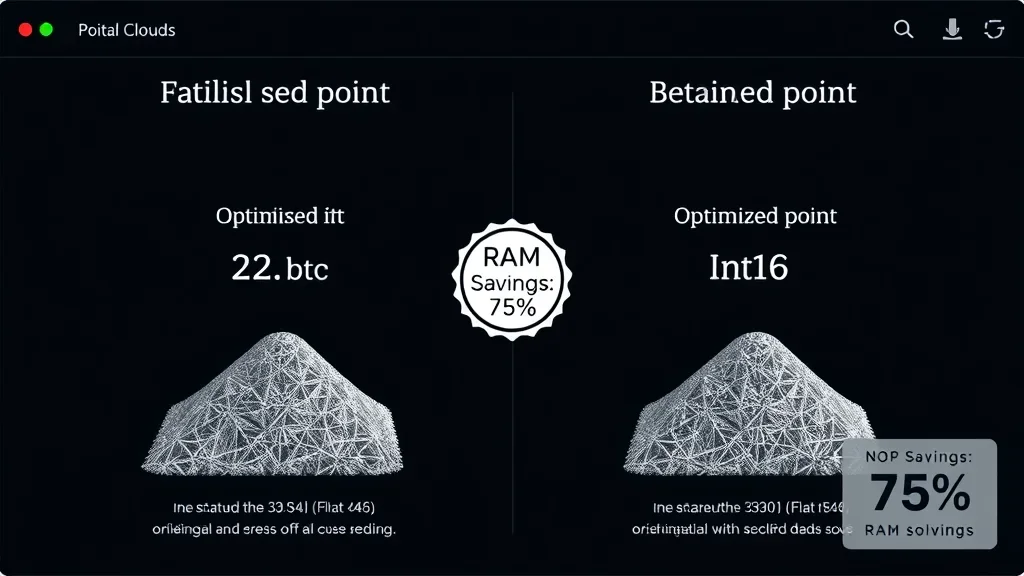 Cut RAM usage by 10x. Type downcasting, compact point structures, spatial indexing, and smart caching.