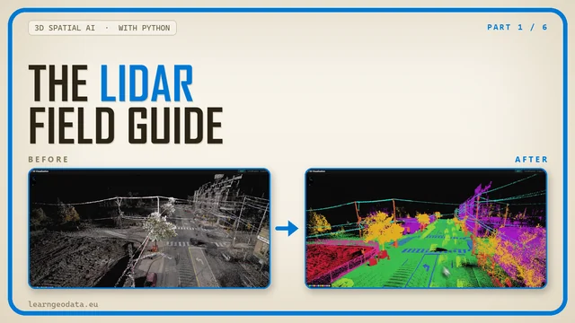A LiDAR point cloud processed in Python, from raw tile to terrain model