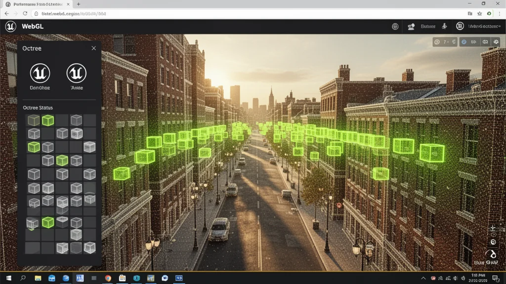 Browser viewer streaming a massive octree-chunked point cloud with smooth navigation